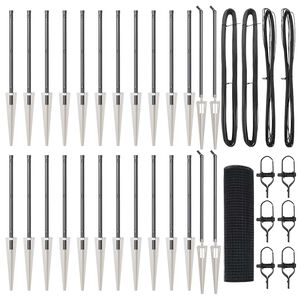 vidaXL Fence Post Grey 50 x 0.8 m (19 x 19 mm mesh) Steel and PVC