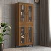 vidaXL Hanging Wall Cabinet Brown Oak 69.5x34x90 cm