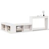 vidaXL Bedside Cabinet with Desk White 222x107x75 cm Solid Wood Pine