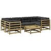 vidaXL 7 Piece Garden Sofa Set with Cushions Impregnated Wood Pine