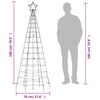 vidaXL LED Christmas Tree with Spikes 220 LEDs Colourful 180 cm