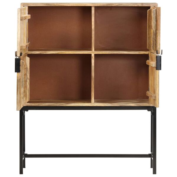 vidaXL Highboard 80x30x100 cm Solid Mango Wood