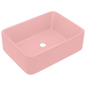 vidaXL Luxury Wash Basin Matt Pink 41x30x12 cm Ceramic