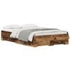 vidaXL Bed Frame with Drawer Old Wood 120 x 200 cm Engineered Wood