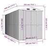 vidaXL Garden Shed Green 192x440x223 cm Galvanised Steel