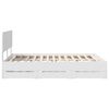 vidaXL Bed Frame with Headboard White 160 x 200 cm Engineered Wood