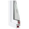 vidaXL Basement Window "RISOR" 90x70 cm Tilt&Turn DIN Right White