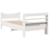 vidaXL Bed Frame with Headboard White 90x190 cm Single Solid Wood Pine