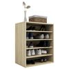 vidaXL Shoe Cabinet Sonoma Oak 60x35x70 cm Engineered Wood