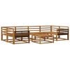 vidaXL Outdoor Sofa Set 7 pcs Natural Solid Acacia Wood