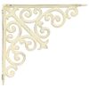 vidaXL Wall Shelf Brackets 12 pcs Antique White 24 x 24 x 3.5 cm Steel