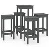 vidaXL 5 Piece Bar Set Grey Solid Wood Pine