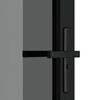 vidaXL Interior Door 102.5x201.5 cm Black ESG Glass and Aluminium