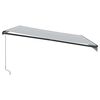 vidaXL Manual Retractable Awning Anthracite&White 450x300 cm