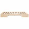vidaXL Floor Bed Frame with Storage Brown 140 x 200 cm Solid pine wood