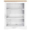vidaXL 3-Tier Bookcase Mexican Pine Corona Range White 81x29x100 cm