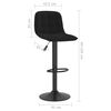 vidaXL Bar Stools 2 pcs Black Velvet