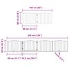 vidaXL Dog Gate with Door Foldable 10 Panels 800 cm Poplar Wood