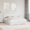 vidaXL Bed Frame with Headboard White 160 x 200 cm Engineered Wood