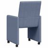 vidaXL Dining Chairs with Wheels 2 pcs Blue 57 x 66 x 94 cm
