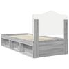 vidaXL Bed Frame Grey Sonoma 90 x 190 cm Solid Pine Wood