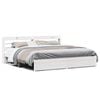 vidaXL Bed Frame with Headboard without Mattress White 180x200 cm