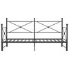 vidaXL Daybed with Trundle without Mattress Black 100x200 cm Steel