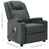 vidaXL Massage Chair Grey Faux Leather