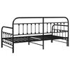 vidaXL Daybed Frame with Headboard Black 100 x 190 cm Steel