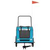 vidaXL Pet Bike Trailer Blue and Grey Oxford Fabric and Iron