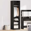 vidaXL Wardrobe with Shelf Black Oak 50 x 50 x 200 cm Engineered Wood