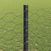 vidaXL Fence with Post Grey 1.2 x 100 m Steel and PVC