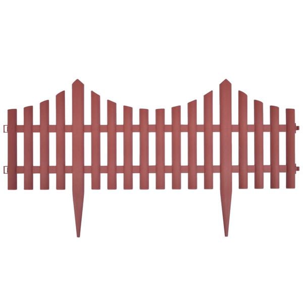 vidaXL 17 pcs Lawn Dividers 10 m Brown