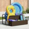 vidaXL Poolside Float Storage Brown 110x100x57 cm Poly Rattan