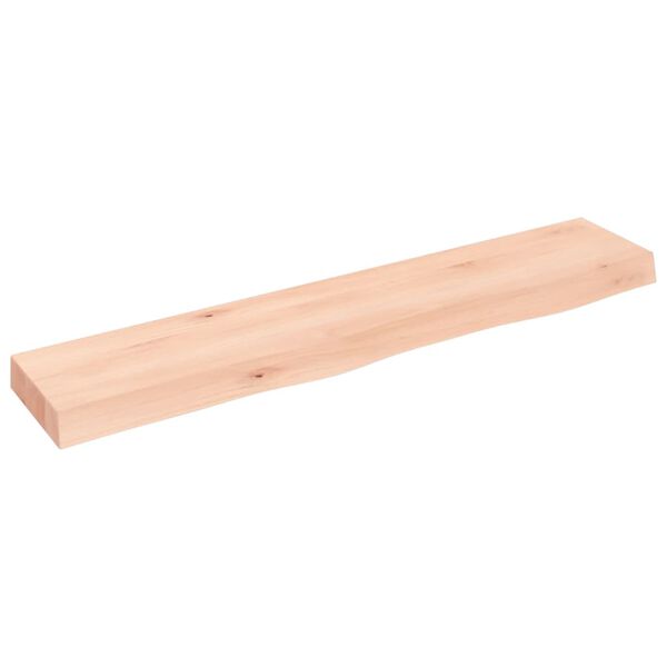 vidaXL Wall Shelf 100x20x6 cm Untreated Solid Wood Oak