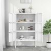 vidaXL Highboard White 80x35x135 cm Steel