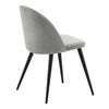 Venture Home Dining Chairs 2 pcs Velvet Velvet Black and Grey