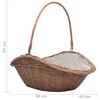 vidaXL Firewood Basket with Handle 60x44x55 cm Natural Willow
