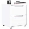 vidaXL Bedside Cabinet VISNES White 45x40x50 cm Engineered Wood