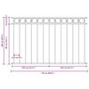 vidaXL Fence Element Assen Grey 170 x 100 cm Steel