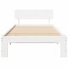 vidaXL Bed Frame with Headboard White 75 x 190 cm Solid Pine Wood