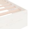 vidaXL Bed Frame without Mattress White Solid Wood 180x200 cm Super King