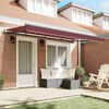 vidaXL Retractable Awning Burgundy 350 x 200 cm Fabric
