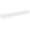 vidaXL Lawn Edging 10 pcs 103 x 15 cm metal White