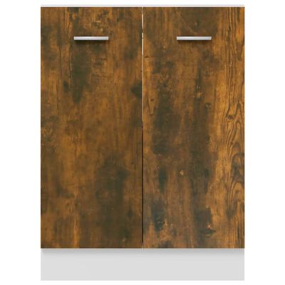 vidaXL Bottom Cabinet Smoked Oak 60x46x81.5 cm Engineered Wood