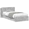 vidaXL Bed Frame with Storage with Drawer Concrete Grey 75 x 190 cm