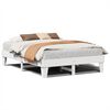 vidaXL Bed Frame without Mattress White 140x190 cm Solid Wood Pine