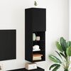 vidaXL TV Cabinet Set Black Oak 30.5 x 30 x 102 cm Engineered Wood