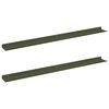 vidaXL Floating Shelf 2 pcs Olive Green 100 x 9 x 2.5 cm Steel