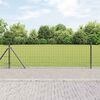 vidaXL Fence with Post Grey 0.6 x 50 m Steel and PVC